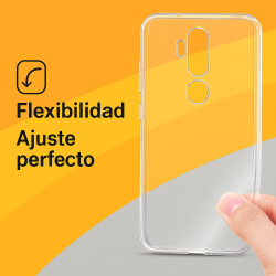 Funda de silicona transparente compatible con LG G7 ⋆ Protección flexible y ligera ⋆ ENVÍO DESDE ESPAÑA