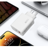 Cargador rápido 120W blanco ⋆ 1 puerto USB + 1 puerto USB-C ⋆ Incluye cable USB a USB-C blanco 1 m ⋆ ENVÍO DESDE ESPAÑA