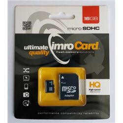 IMRO Tarjeta de memoria MicroSD 16gb Clase 10 Almacenamiento externo + Adaptador