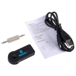 Adaptador receptor de audio Bluetooth inalámbrico para coche y entrada Jack 3.5mm aux Manos libres * Incluye cable