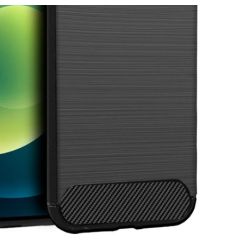 COOL Funda compatible con SAMSUNG GALAXY M31S ⋆ Carbón efecto cepillado ⋆ Silicona negra flexible