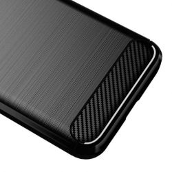 COOL Funda compatible con SAMSUNG GALAXY M31S ⋆ Carbón efecto cepillado ⋆ Silicona negra flexible