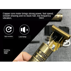 Cortadora de pelo OHS T9 Buda dorada ⋆ Corte 0 mm ⋆ Barba, cuerpo y cabello ⋆ Afeitadora profesional de precisión