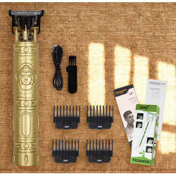 Cortadora de pelo OHS T9 Buda dorada ⋆ Corte 0 mm ⋆ Barba, cuerpo y cabello ⋆ Afeitadora profesional de precisión