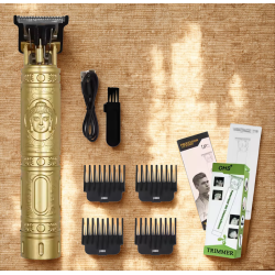 Cortadora de pelo OHS T9 Buda dorada ⋆ Corte 0 mm ⋆ Barba, cuerpo y cabello ⋆ Afeitadora profesional de precisión