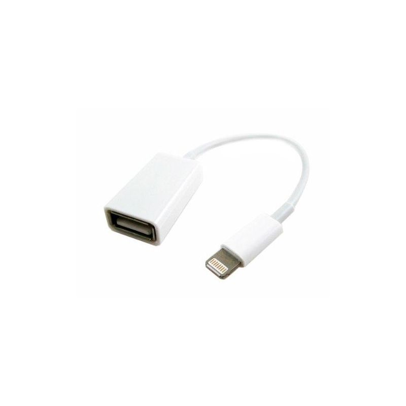 Adaptador OTG USB hembra a conector LIGHTNING 8 pines ⋆ Compatible con iPhone / iPad / iPod ⋆ Transferencia rápida y segura