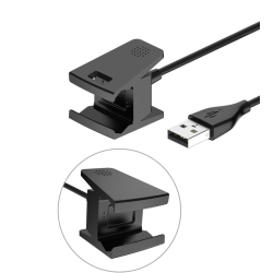 Cargador compatible con FITBIT CHARGE 2 ⋆ Cable USB de repuesto ⋆ Soporte portátil de carga ⋆ Negro