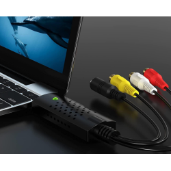Capturadora USB 2.0 VHS a DVD ⋆ Convierte vídeo analógico a digital con RCA / S-Video ⋆ Compatible Windows ⋆ Envío desde España
