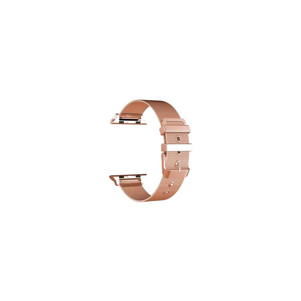 Correa compatible con APPLE WATCH Series 1 / 2 / 3 / 4 / 5 / 6 / 7 / 8 / 9 / SE (38 / 40 / 41 mm) ⋆ Metálica hebilla oro rosa