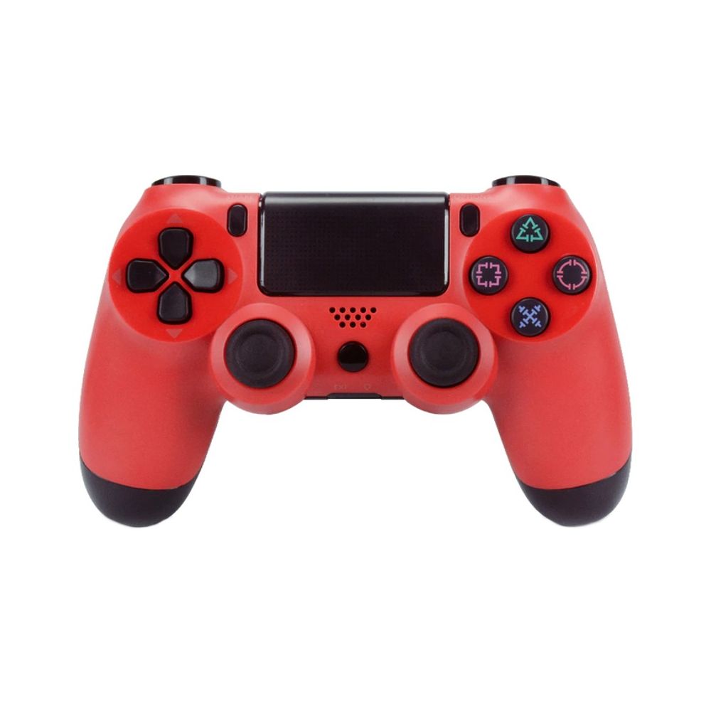 Mando compatible con PS4 / PC / Android inalámbrico rojo ⋆ Vibración ⋆ Auriculares ⋆ Envío desde España