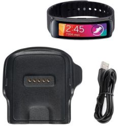 Base de carga USB compatible con SAMSUNG GEAR FIT SM-R350 ⋆ Cargador magnético negro ⋆ Envío desde España