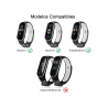 Correa compatible con XIAOMI MI BAND 5 / 6 / AMAZFIT BAND 5 ⋆ SPORT azul turquesa y blanco Silicona ⋆ Envío desde España
