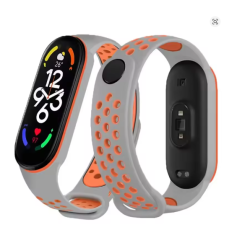 Correa compatible con XIAOMI MI BAND 5 / 6 / AMAZFIT BAND 5 ⋆ SPORT rosa claro y verde turquesa Silicona ⋆ Envío desde España