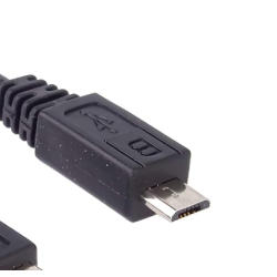 Cable USB macho a MICRO USB macho * Carga y transferencia de datos * 1m color negro