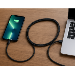 Cable USB macho a MICRO USB macho ⋆ Carga y transferencia de datos ⋆ 2 m color negro ⋆ Envío desde España