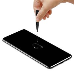 BLUE STAR Protector pantalla compatible SAMSUNG GALAXY S10 PLUS ⋆ Cristal templado curvo 0.3 mm ⋆ Pegamento UV + lámpara