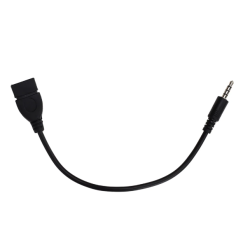 Cable adaptador OTG USB macho a jack 3.5mm hembra ⋆ Negro ⋆ Transferencia rápida y eficiente