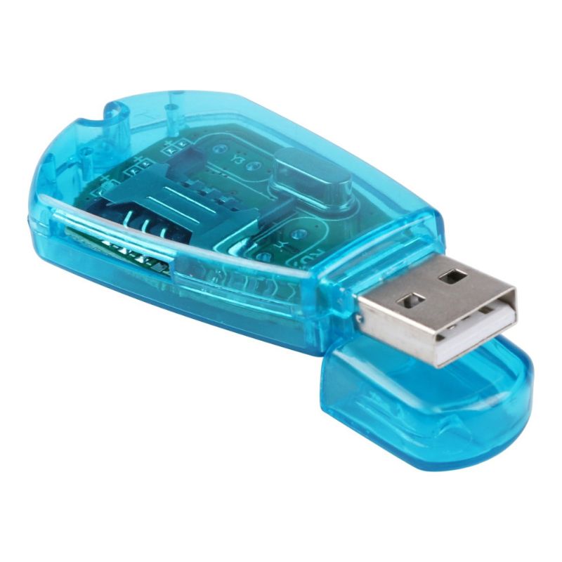 Lector de tarjetas SIM USB 2.0 * GSM/CDMA * Contactos y agenda de teléfono móvil * Color azul