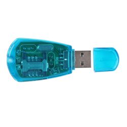 Lector de tarjetas SIM USB 2.0 * GSM/CDMA * Contactos y agenda de teléfono móvil * Color azul