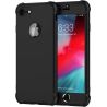 Funda compatible con iPhone 7 / 8 ⋆ Carcasa 360° con doble protector de pantalla ⋆ Silicona + PC ⋆ Color negro
