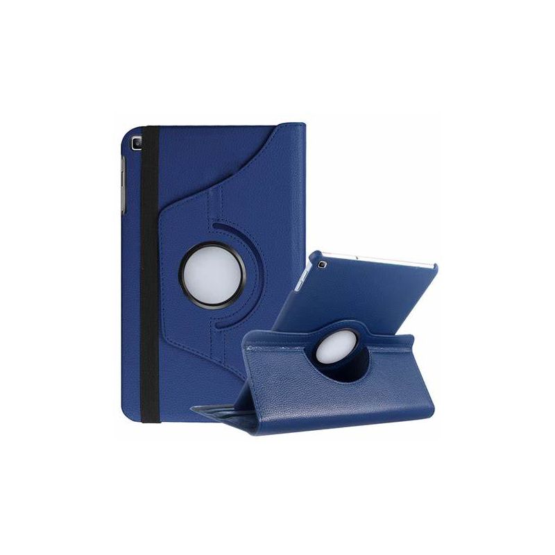 Funda compatible con Samsung Galaxy Tab S6 10.5 T860 / T865 ⋆ Giratoria 360° ⋆ Soporte ⋆ Cuero PU ⋆ Azul oscuro