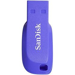 SanDisk Cruzer Blade USB 2.0 32 GB ⋆ Pendrive ultracompacto ⋆ Azul eléctrico
