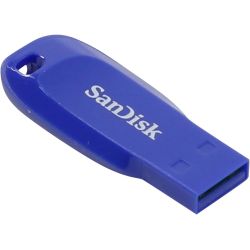 SanDisk Cruzer Blade USB 2.0 32 GB ⋆ Pendrive ultracompacto ⋆ Azul eléctrico