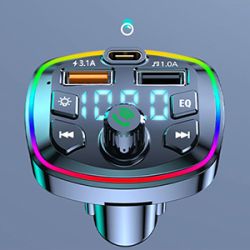 Transmisor FM Bluetooth para Coche ⋆ Manos Libres ⋆ Carga Rápida QC 3.0 ⋆ USB y Tarjeta TF
