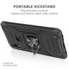 Funda compatible con XIAOMI REDMI 9C / REDMI 10A Armor rígida Soporte anilla imán Negro