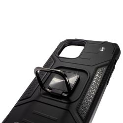 Funda compatible con XIAOMI REDMI 9C / REDMI 10A Armor rígida Soporte anilla imán Negro