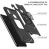 Funda compatible con XIAOMI REDMI 9C / REDMI 10A Armor rígida Soporte anilla imán Negro