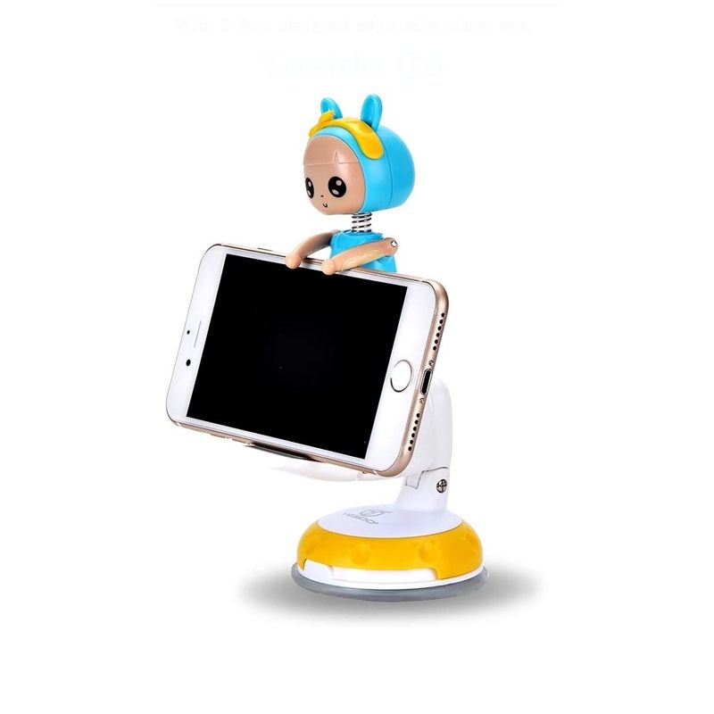 Soporte para coche salpicadero con ventosa * Universal smartphone móvil de 3'' a 6.5'' * Diseño muñeca