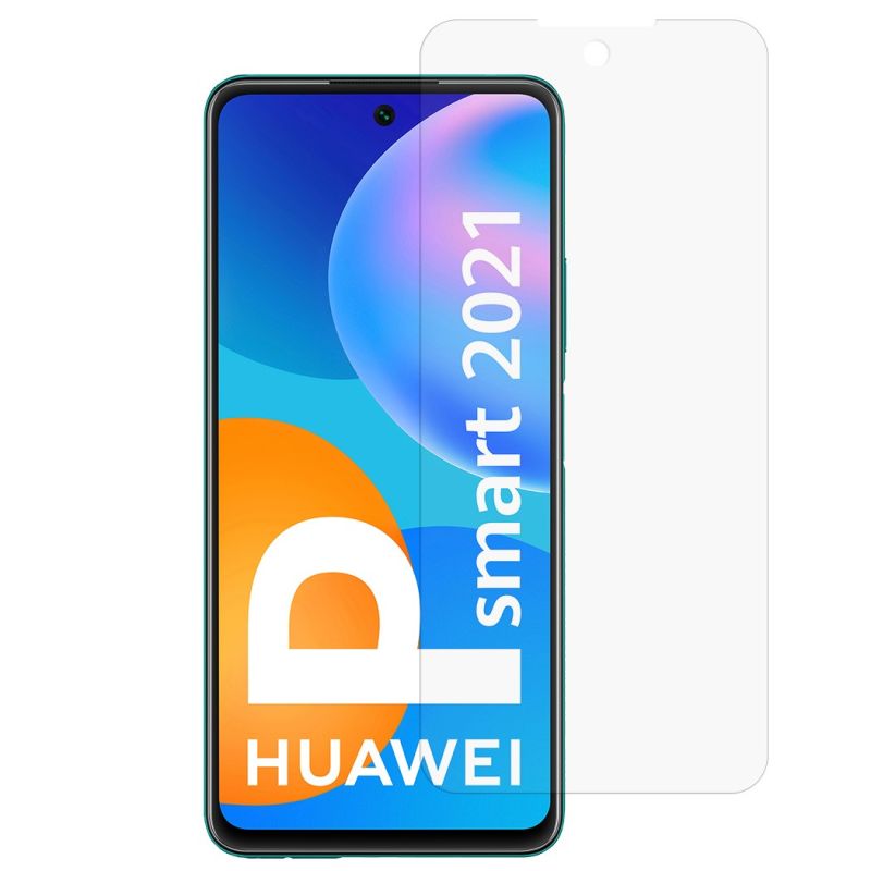 Protector de pantalla compatible con HUAWEI P SMART 2021 * Cristal templado plano 9H * Alta dureza