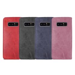 Funda compatible con SAMSUNG GALAXY NOTE 8 Flip cover tapa soporte billetera - Negro