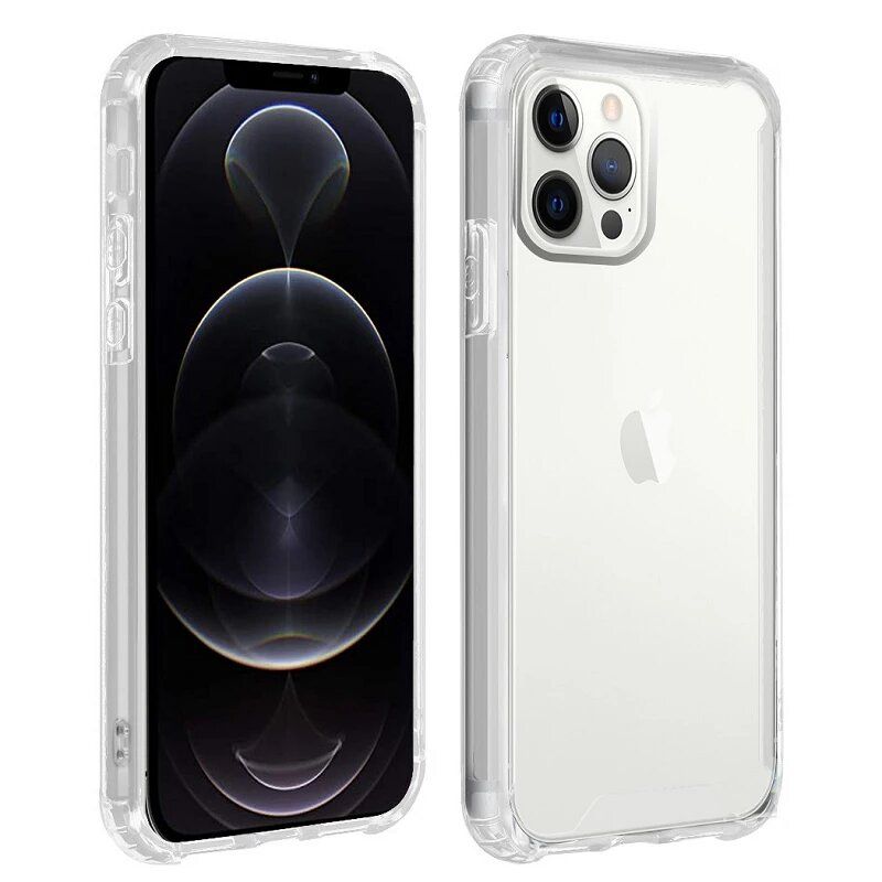 Funda compatible con IPHONE 12 PRO MAX Silicona transparente Premium reforzada