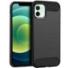 COOL Funda compatible con IPHONE 12 / 12 PRO Carbón efecto cepillado negro