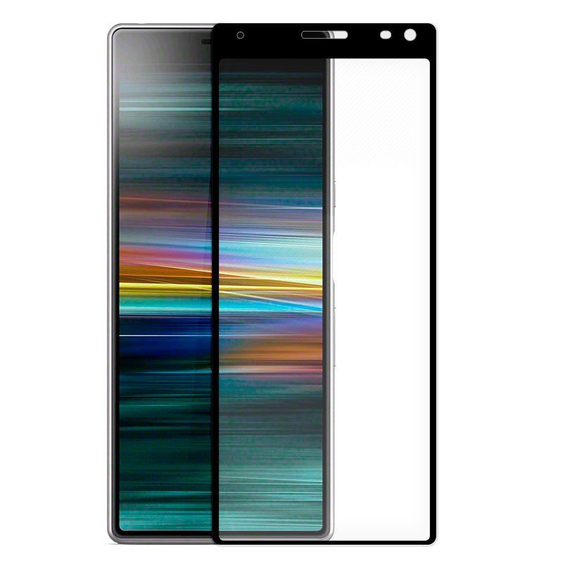 Protector de pantalla compatible con SONY XPERIA 10 / XA3 Cristal templado 3D * Borde negro