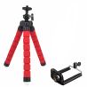 Mini trípode soporte universal para móvil, cámara deportiva, cámara de fotos * Pulpo flexible espuma rojo