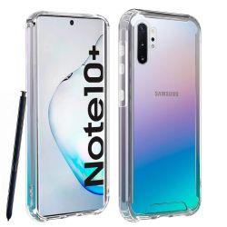 Funda compatible con SAMSUNG GALAXY NOTE 10 PLUS Silicona transparente Premium reforzada
