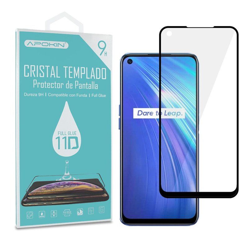 Protector de pantalla compatible con OPPO A5 2020 / A9 2020 * Cristal templado borde negro * Dureza 9H