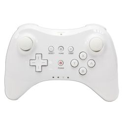 Mando compatible con Nintendo Wii U Pro inalámbrico Blanco