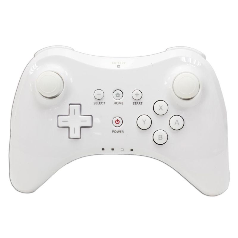 Mando compatible con Nintendo Wii U Pro inalámbrico Blanco