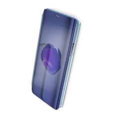 Funda compatible con HUAWEI P SMART 2020 Clear view soporte tapa translúcida espejo - PLATA