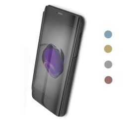 Funda compatible con XIAOMI MI 9 * Clear view tapa translúcida * Con soporte color plata
