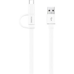 Cable USB 2.0 a micro USB y tipo C Original Huawei AP55S Carga y transferencia de datos 1.5m blanco