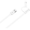 Cable USB 2.0 a micro USB y tipo C Original Huawei AP55S Carga y transferencia de datos 1.5m blanco