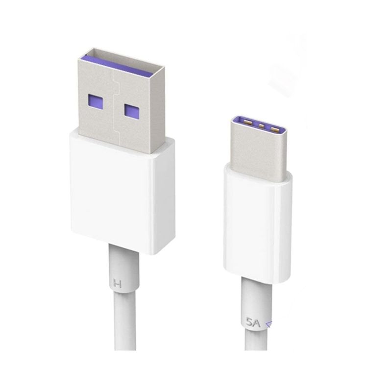 HUAWEI Cable USB 3.1 a Tipo C Original * HL1289 * Carga rápida 5A * 1m blanco * Sin blister * Compatible con SuperCharge