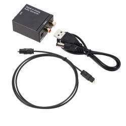 Convertidor de audio digital a analógico * Salida 3.5mm y coaxial óptica * Para audio TV y home cinema