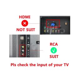 HDMI2AV Adaptador conversor HDMI 1.3 / 1.2 / 1.1 a AV RCA Monitor TV portatil DVD camara etc Blanco