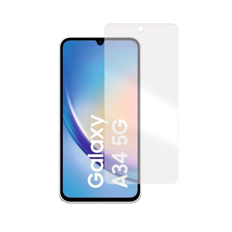 Protector de pantalla compatible con SAMSUNG GALAXY A34 5G * Cristal templado plano 9H * Protección completa